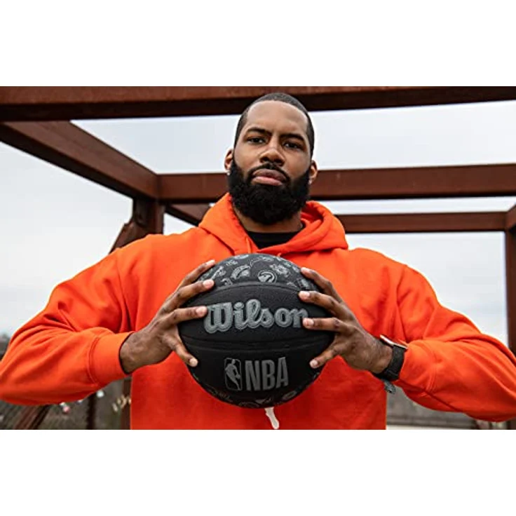 Wilson Basketball NBA ALL TEAM, Outdoor, Gummi, Größe: 7, Schwarz – Bild 5