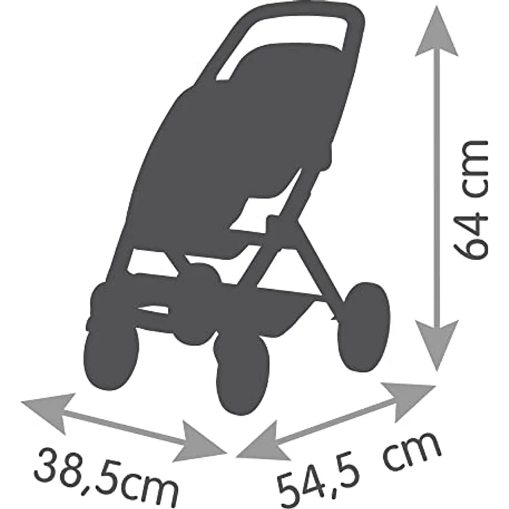 Smoby - Maxi Cosi Zwillings-Sportpuppenwagen - für Puppen bis 42 cm – Puppenwagen für zwei Puppen im Quinny-Design, für Kinder ab 3 Jahren – Bild 6