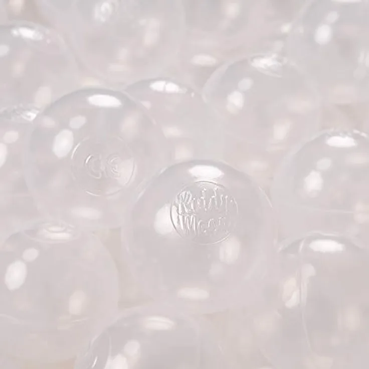 KiddyMoon 300 ∅ 6Cm Kinder Bälle Für Bällebad Spielbälle Baby Plastikbälle Made In EU, Transparent
