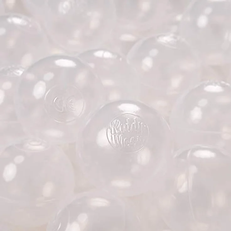 KiddyMoon 200 Transparent Kinder Bälle für Bällebad, Ø 6 cm, BPA-frei, Made in EU – Bild 1