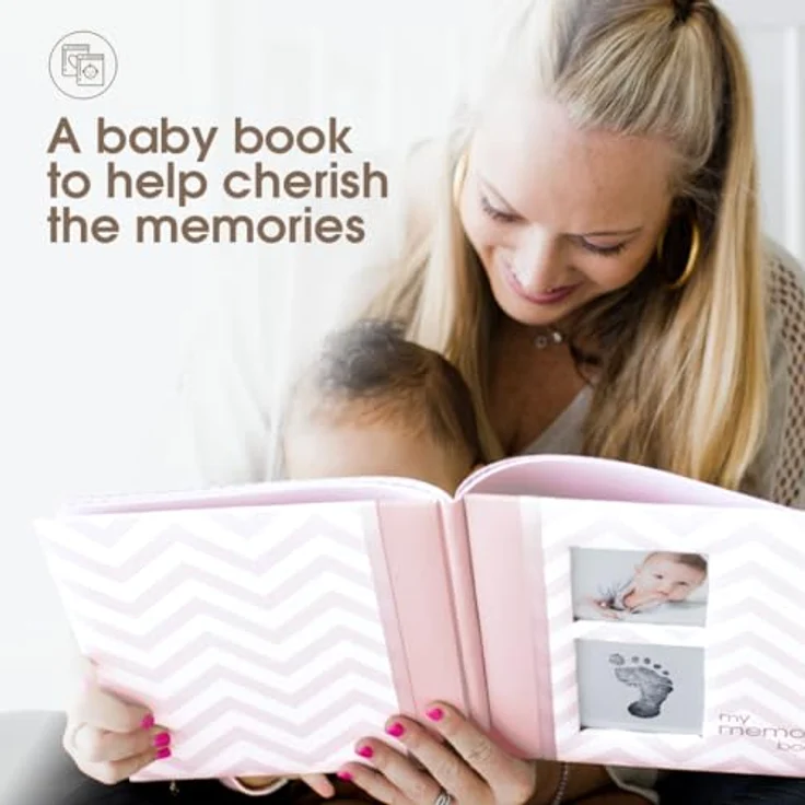 Pearhead P62202 Chevron Babybuch mit Clean Touch Stempelkissen, rosa (Texte auf Englisch) - Preisvergleich – Bild 8