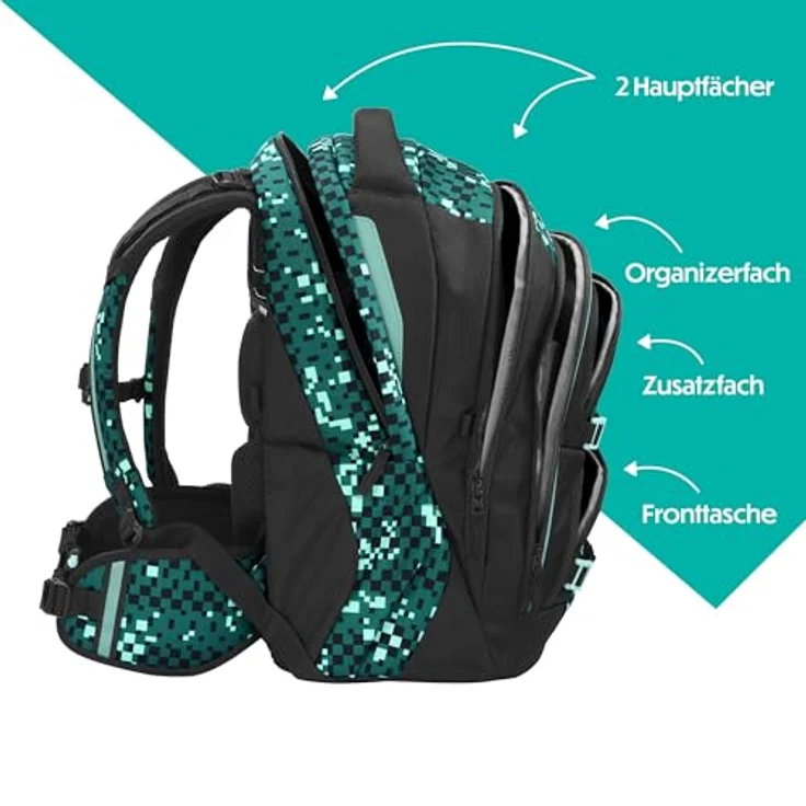 coocazoo Schulranzen PORTER, ergonomisch, größenverstellbar, 35 Liter Stauraum, ideal für den Schulalltag – Bild 3