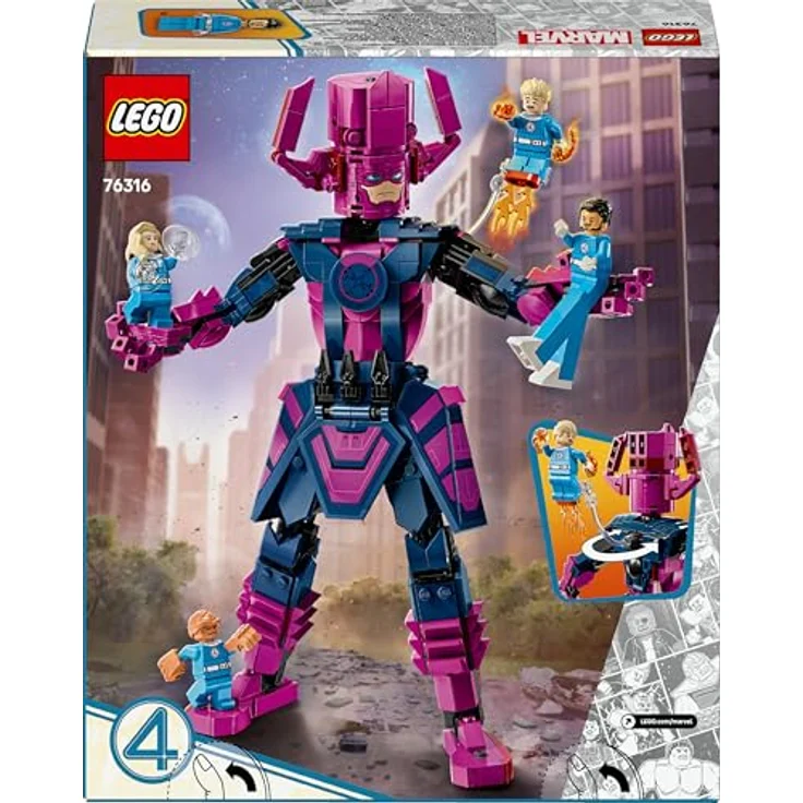 LEGO Marvel 76316 - Fantastic Four vs. Galactus, 427-teiliges Baufiguren-Set ab 9 Jahren mit 28 cm großer Galactus-Figur – Bild 9