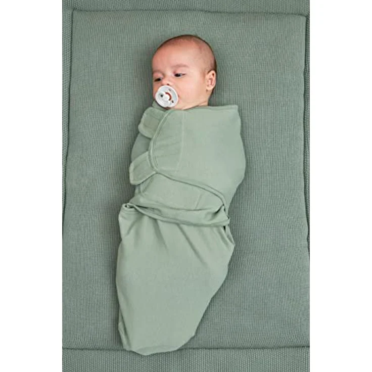 Meyco Baby Uni Pucksack, Erstausstattung Neugeborene (Pucktuch für Babys ab 0-3 Monaten, weicher Schlafkomfort, 100% Baumwolle, atmungsaktiv, Einschlafhilfe), Waldgrün – Bild 4