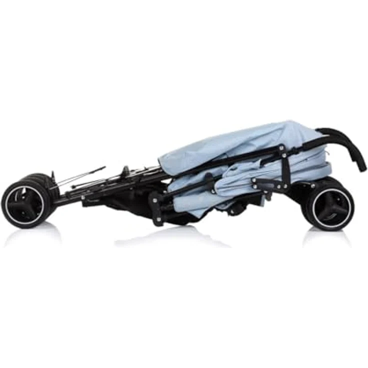 Chipolino Kinder-Buggy Kinderwagen Milano, Rückenlehne verstellbar, faltbar, klassischer Stahlrahmen, in Grau – Bild 6