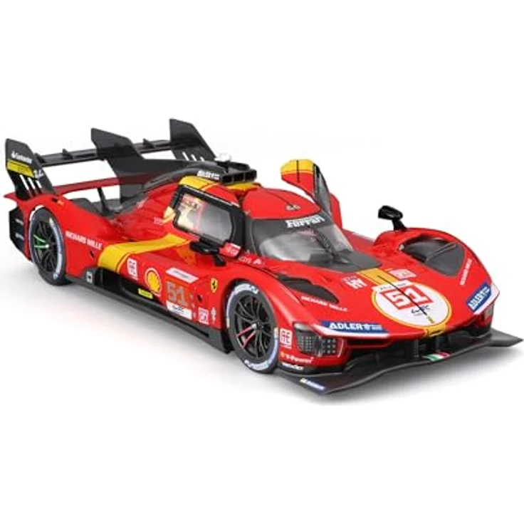 Bburago Ferrari 499P LMH #51 2023, Modellauto im Maßstab 1:24, mit zu öffnenden Teilen, offizielles Ferrari-Modell, empfohlen ab 14 Jahren – Bild 4