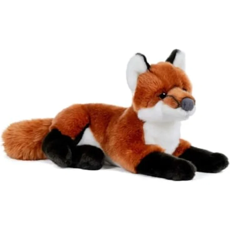 Kuscheltiere.biz Fuchs Rotfuchs Kuscheltier liegend Plüschtier FENNEK, Premium Edition, naturgetreu, 40 cm, waschbar bei 30°C – Bild 1