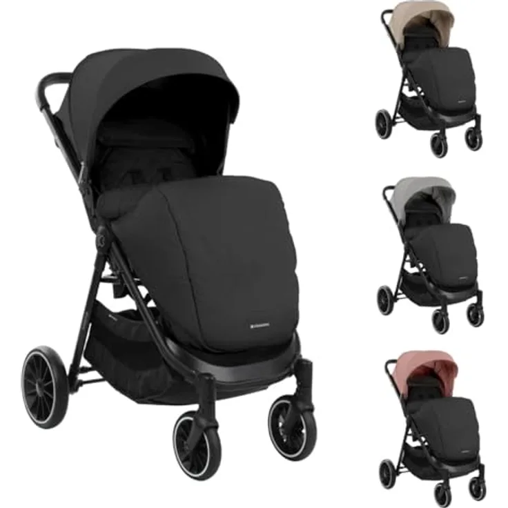 Kikkaboo Kinderwagen, Buggy Sarah faltbar verstellbar Getränkehalter bis 22 kg, Farbe:schwarz