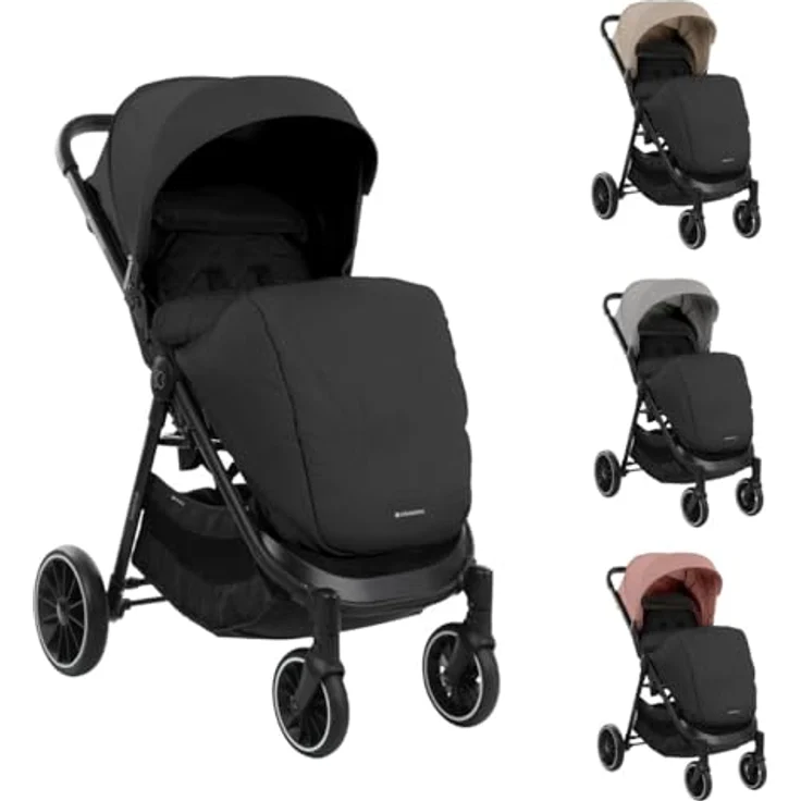 Kikkaboo Kinderwagen, Buggy Sarah faltbar verstellbar Getränkehalter bis 22 kg, Farbe:schwarz – Bild 1