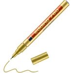edding 780 Lackmarker - gold - 1 Stift - Rundspitze 0,8 mm - Lackstift zur Markierung und Beschriftung von Metall, Glas, Stein oder Kunststoff - hitzebeständig, permanent, wisch- und wasserfest