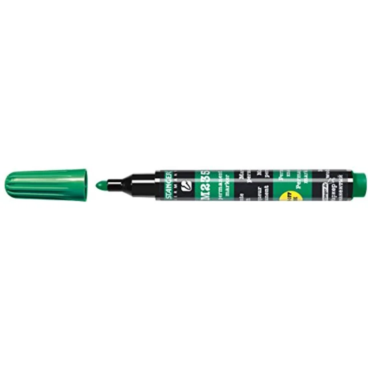 STANGER BestMark M235 Permanentmarker, grün, wasserfest, Strichstärke 1,0 - 3,0 mm, 1 St. – Bild 2