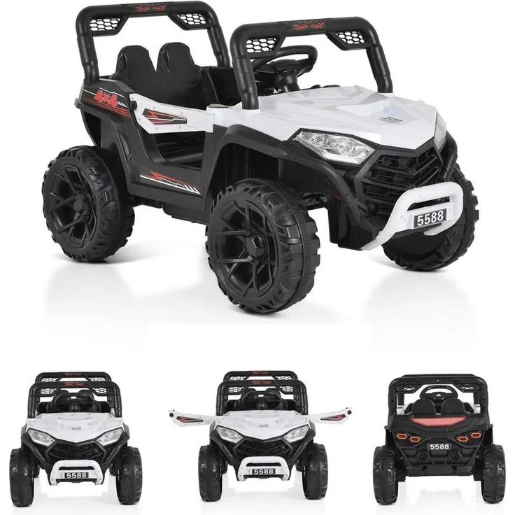 Moni Elektro-Kinderauto Buggy UTV 5588, Belastbarkeit 30 kg, Fernbedienung MP3 Gurt 2 Motoren Lichter – Bild 1