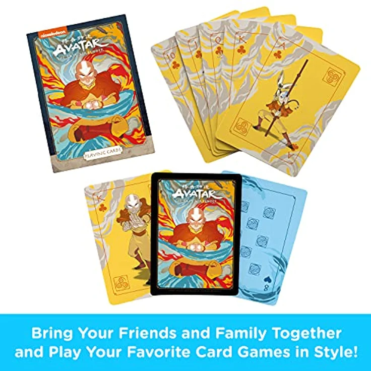 Aquarius Avatar Playing Cards - Avatar: The Last Airbender Shaped Deck of Cards for Your Favorite Card Games - Offiziell Licensed The Office Merchandise & Collectibles – Bild 2