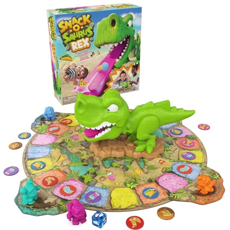 Spin Master Snack-O-Saurus Rex – Interaktives Brettspiel für Snack-Liebhaber & Dino-Fans, lustiges Familienspiel, für Kinder ab 5 Jahren – Bild 1