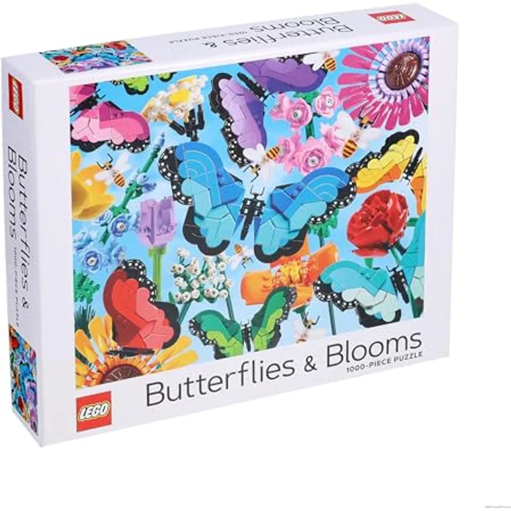 Chronicle Books Lego Butterflies & Blooms 1000-Piece Puzzle, farbenfrohes Frühlingsmotiv, 63,5 x 50,8 cm