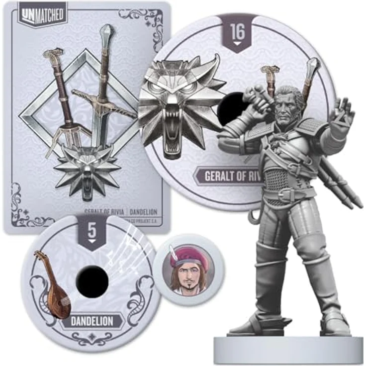 IELLO Unmatched: The Witcher – Steel & Silver, Brettspiel für strategische Duelle – Bild 3