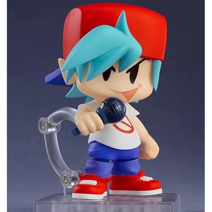 Good Smile Company Friday Night Funkin' Nendoroid Actionfigur Boyfriend, 10 cm, posierbar mit 3 austauschbaren Gesichtern und Zubehör – Bild 4