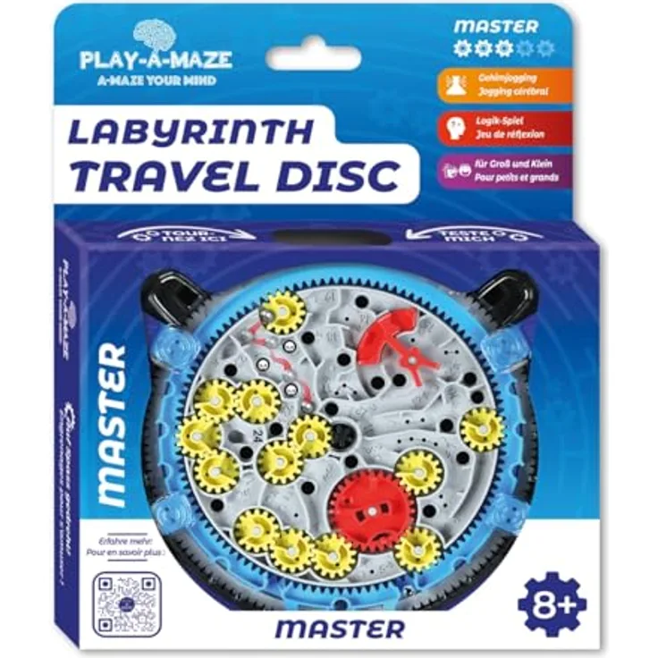 Carletto Labyrinth Travel Disc MASTER, interaktives Brettspiel zur Förderung von Konzentration und Geschicklichkeit