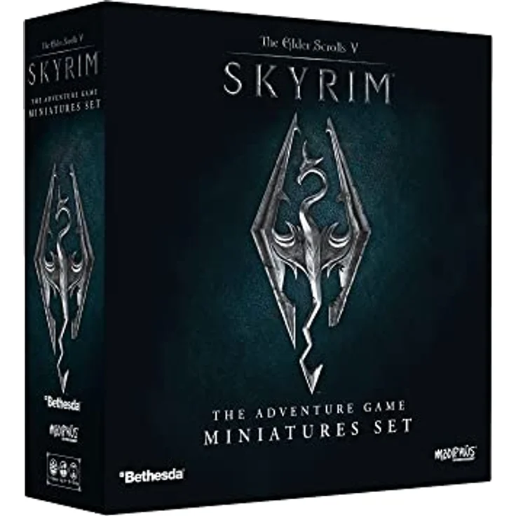Modiphius The Elder Scrolls: Skyrim – Abenteuer-Brettspiel – Miniaturen-Upgrade-Set | Brettspiel | ab 14 Jahren | 1-4 Spieler | 60-120 Minuten Spieldauer, grau, rot – Bild 2