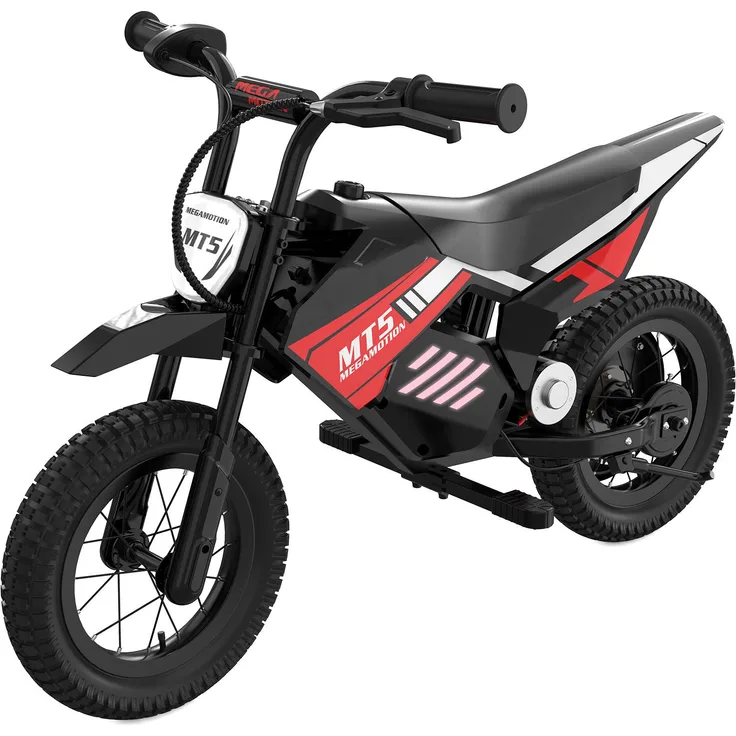 MEGA MOTION MT5 Elektro Motorrad für Kinder, 150 W, 12 Zoll Luftreifen, 2 Geschwindigkeitsstufen, Höchstgeschwindigkeit 16 km/h, Reichweite 10 km, ab 6 Jahre