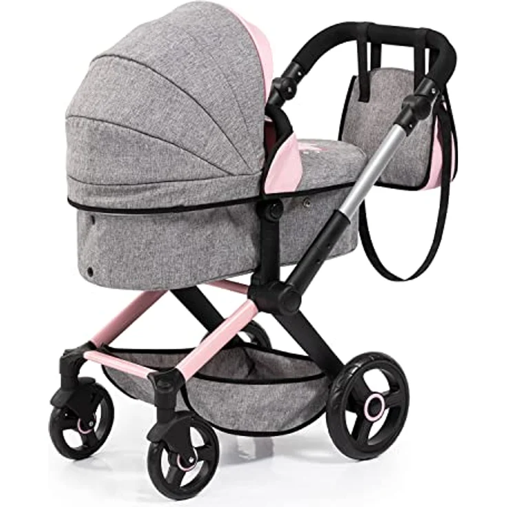 Bayer Design Kombi-Puppenwagen Xeo Schmetterling grau rosa – Bild 6