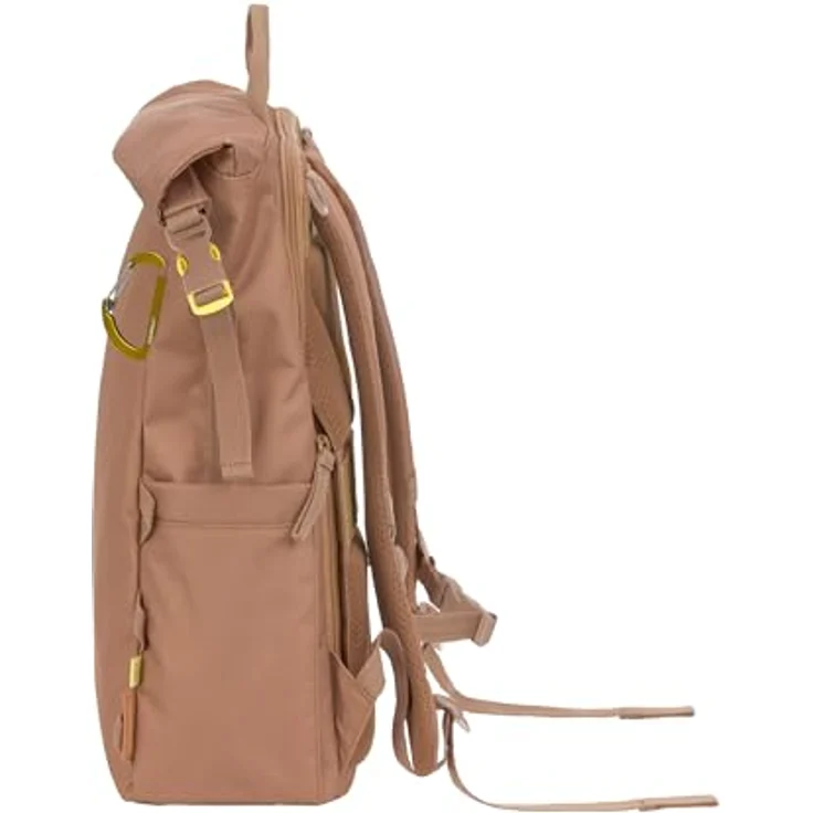 LÄSSIG Baby Wickelrucksack GRE Outdoor Rolltop Backpack, nachhaltig produziert, mit Wickelunterlage, Kinderwagenbefestigung, 18,4-23,9 Liter, Farbe almond – Bild 3