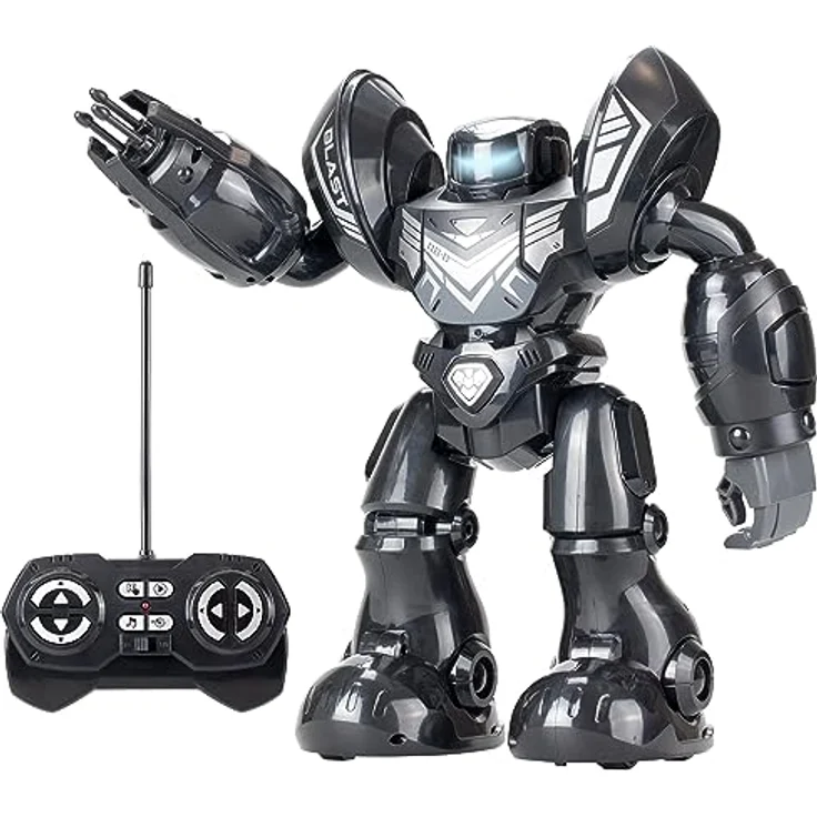 Silverlit YCOO Robo Blast, XXL ferngesteuerter Roboter in Schwarz mit Schießfunktion, Musik und Tanzmodus, programmierbar bis 20 Aktionen – Bild 3