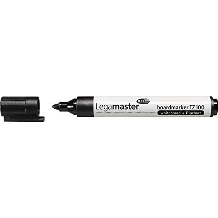 Legamaster TZ 100 Whiteboard- und Flipchart-Marker, schwarz, 1,5 - 3,0 mm, 10 Stück, nachfüllbar, geruchsarm, lichtbeständig