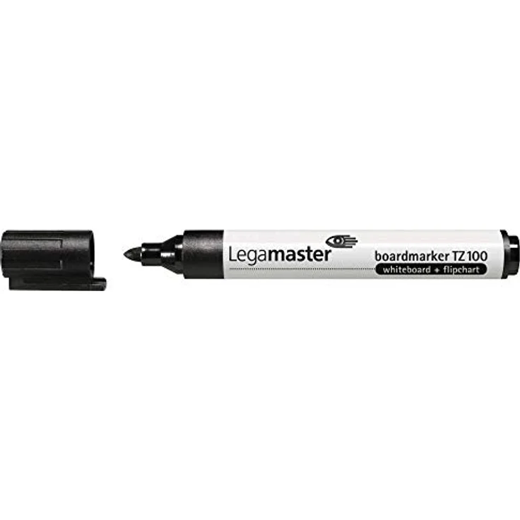 Legamaster TZ 100 Whiteboard- und Flipchart-Marker, schwarz, 1,5 - 3,0 mm, 10 Stück, nachfüllbar, geruchsarm, lichtbeständig – Bild 1