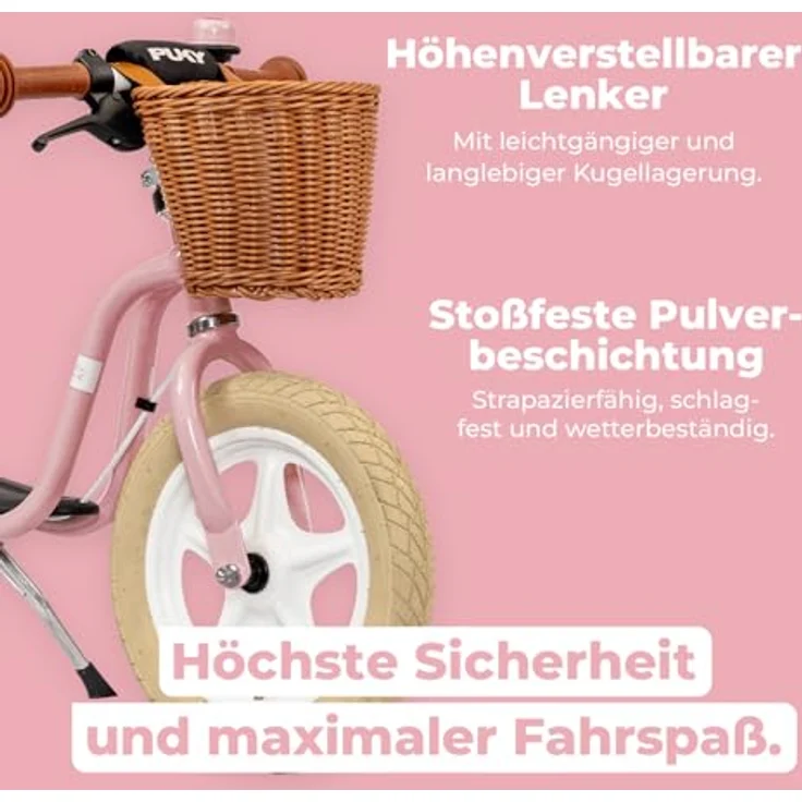 Puky LR 1L Classic Laufrad, ohne Bremsen, mit Luftbereifung, Retrodesign in Beige – Bild 5
