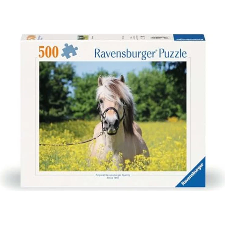 Ravensburger Puzzle 12000210 - Pferd im Rapsfeld - 500 Teile Puzzle für Erwachsene und Kinder ab 12 Jahren, Pferde-Puzzle – Bild 1