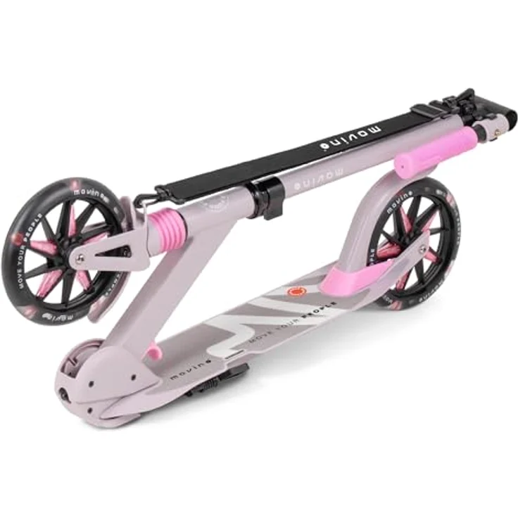 Movino Cityroller MOVINO CITY LIGHT, Scooter mit Stoßdämpfer, 180-mm-LED-Rollen, max. 100kg Traglast, höhenverstellbar, klappbar – Bild 4