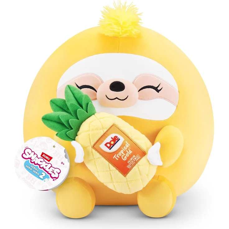 ZURU Plüschfigur ZURU 77573K - Snackles Faultier (Dole Ananas) 35 cm - Serie 2