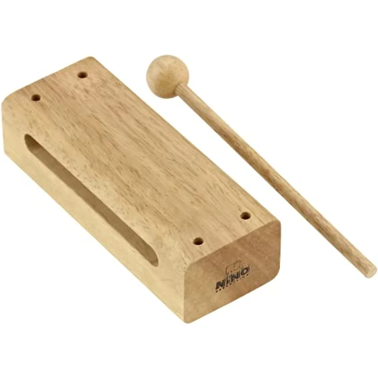 Nino Nino 21 Woodblock, Rhythmusinstrument aus Holz mit Beater, Maße: 16,1 cm x 6,3 cm x 4,3 cm – Bild 2
