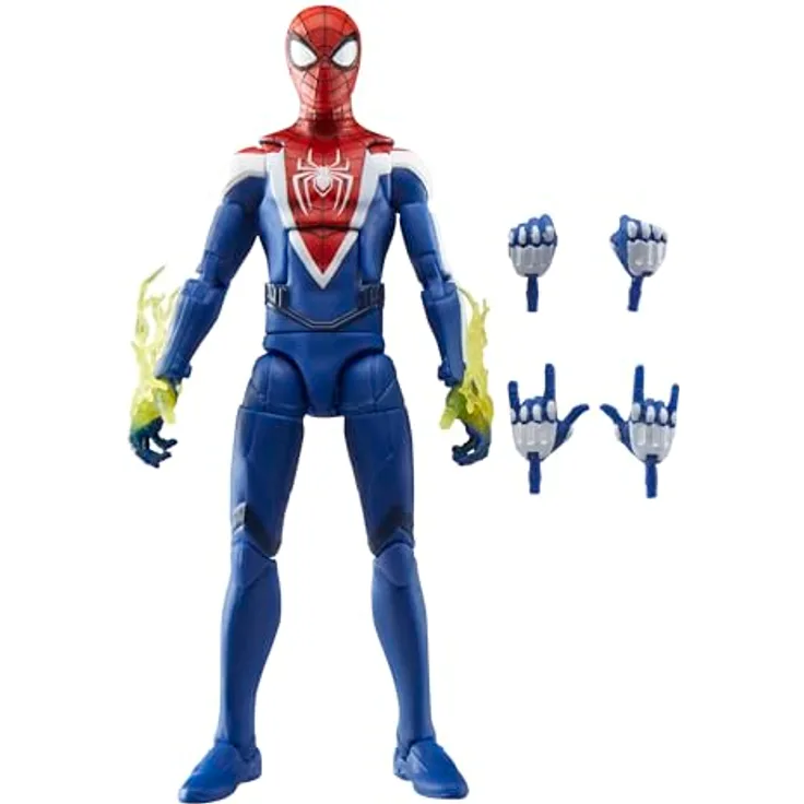 Marvel Legends Series Gamerverse Miles Morales Spider-Man Action-Figur, 15 cm, verbesserter Anzug-Stil mit 4 Accessoires und über 20 Bewegungspunkten