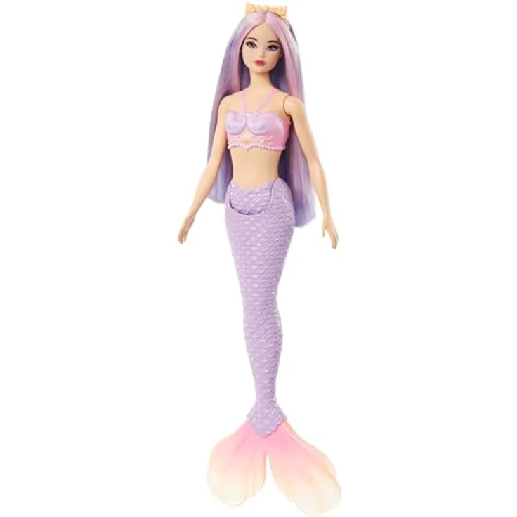 Barbie Meerjungfrauenpuppe Meerjungfrau, mit lilafarbenem Haar – Bild 5