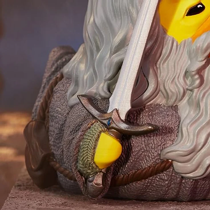TUBBZ Tubbz-Ente Herr des Rings Gandalf (Du sollst nicht gehen) - Offiziell lizenzierte Sammelfigur, 9 cm hoch, mit magischem Stab und Schwert – Bild 5