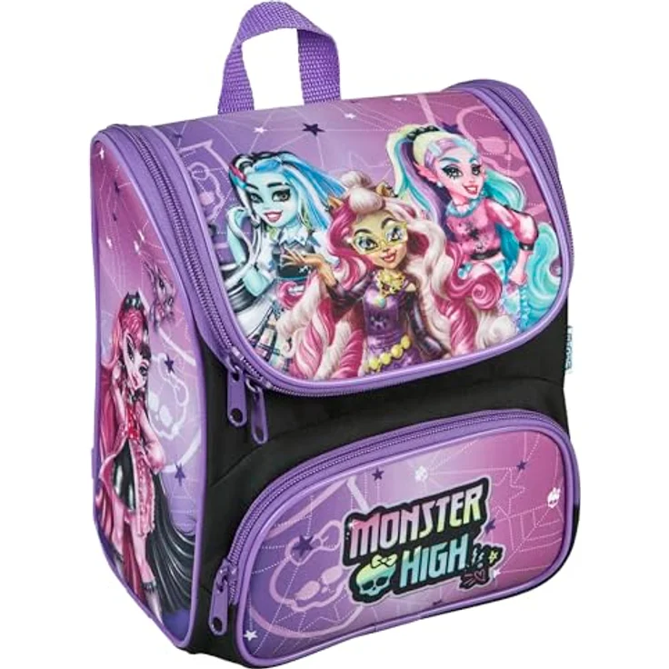 Scooli Vorschulranzen Cutie, Monster High, Kindergartenrucksack mit 6,5 l Volumen und gepolsterten Tragegurten – Bild 1
