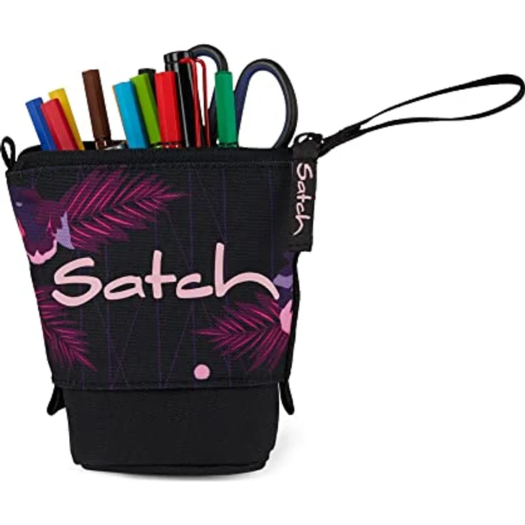satch Pencil Slider extra groß inkl. Trennfach Reißverschlussfach Stiftehalter Geodreieck Sichtfenster für Stundenplan Mystic Nights - Lila – Bild 2