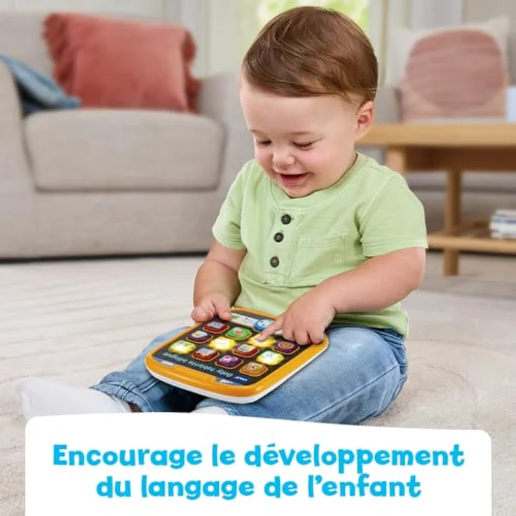 VTech Zweisprachiges Tablet (Französisch), Spielzeugtablet mit 12 Tasten, interaktive Inhalte auf Französisch und Englisch, für Kleinkinder ab Geburt – Bild 3