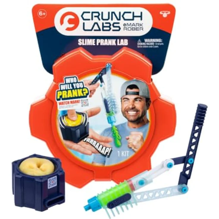 CRUNCH LABS CrunchLabs by Mark Rober Schleimstreich-Labor Bausatz, Experimentierschleim mit Schleim-Pumpe und Furz-Lautsprecher – Bild 1
