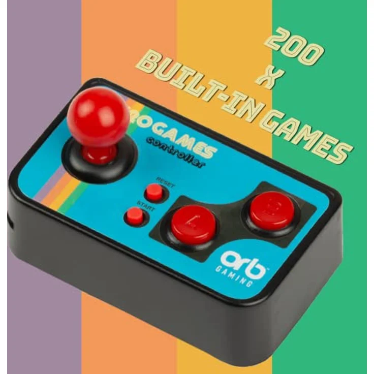 thumbs UP! Mini TV Games - inkl. 200 Retro Spielen - Retro, Vintage, Gaming, 80er, Videospiel - 0001357, 6. 9 X 4. 3 X 4 cm – Bild 6