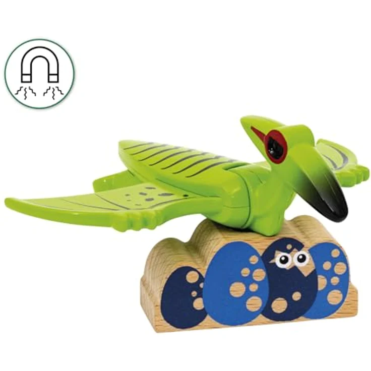 BRIO® Dinosaurier Batteriezug, 5-tlg. Spielzeug-Eisenbahn Set mit beweglichen Dinosaurierfiguren und Frontscheinwerfern, FSC® zertifiziert – Bild 9