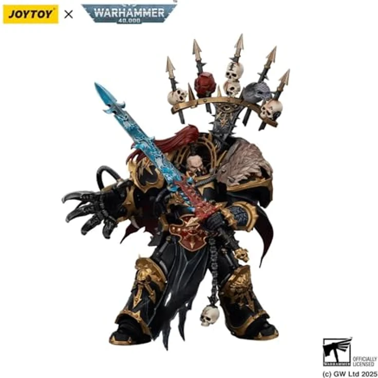Joy Toy Warhammer 40,000 Actionfigur Black Legion Abaddon the Despoiler, 16 cm, mit Drach'nyen und Zubehör, bewegliche Gelenke – Bild 7