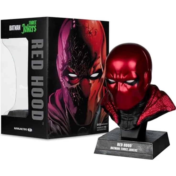 McFarlane Toys DC Direct Prop-Replik 1/3 Red Hood Cowl, Batman: Three Jokers, 17,78 cm mit Display-Ständer – Bild 6
