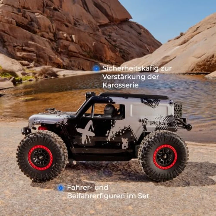 Overmax X-Jackal Ferngesteuertes RC Auto Monster Truck 1:20, 4WD, bis 30 km/h, LED-Beleuchtung, 600 mAh Li-Ion Akku, 2,4 GHz – Bild 4