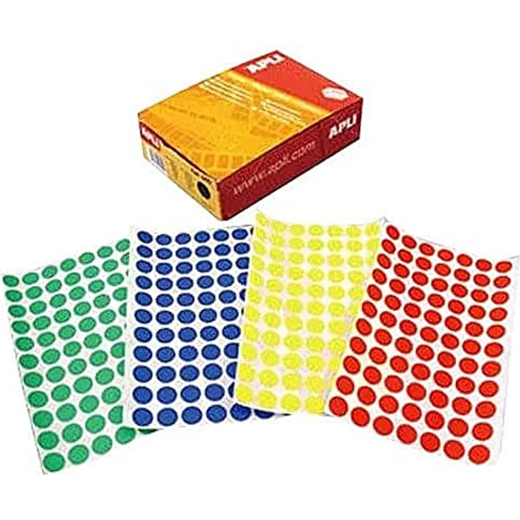 APLI Kids 690-Moosgummis rund Ø 13 mm farbig sortiert 200 Blatt