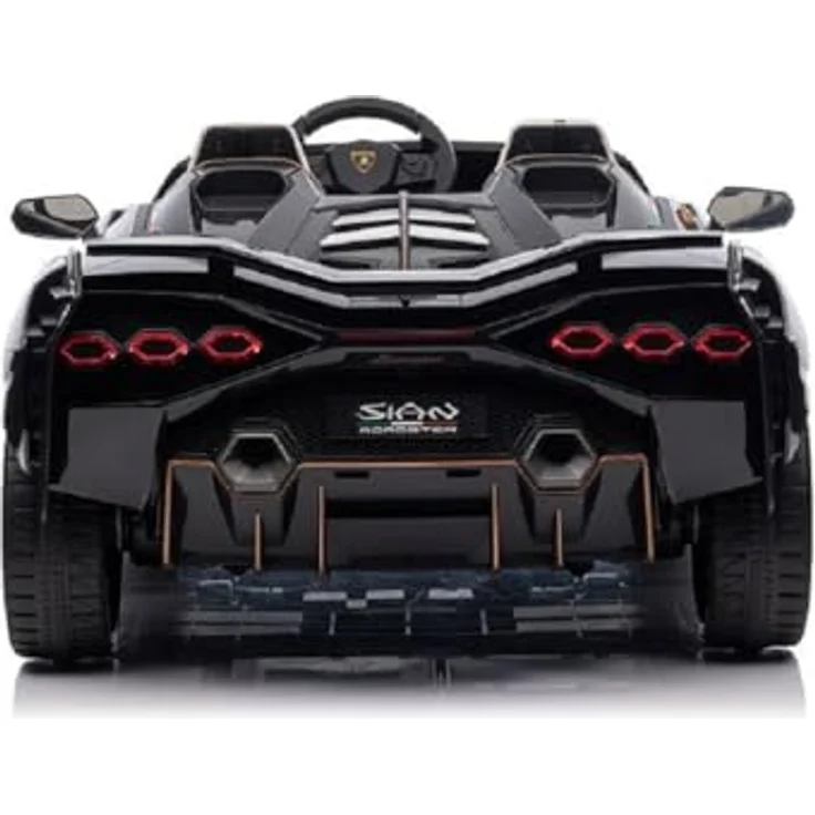 OTTO Elektro-Kinderauto Kinderfahrzeug - Elektro Auto "Lamborghini SIAN 2 Sitzer" - izenziert- 24V Akku, Ledersitz, Allradantrieb, Multimedia-Funktionen, 12 km/h, schwarz - Preisvergleich – Bild 3