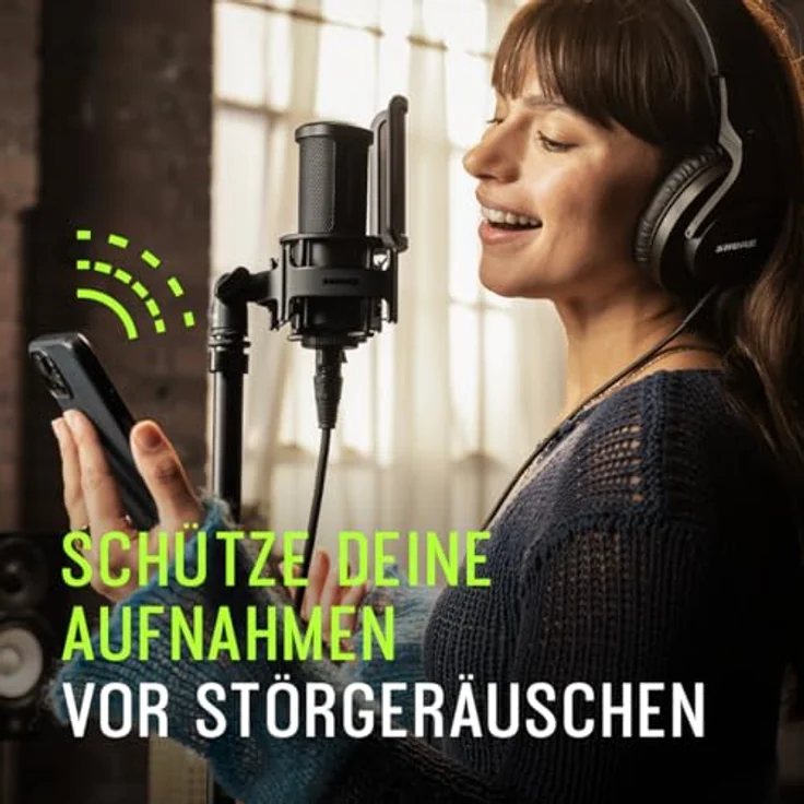 Shure SM4 Studio Recording Mikrofon, XLR Heimstudio Kondensator Mikrofon - Mix-Ready Audio, Interference Shielding Technologie - robuste Metallbauweise (SM4-K-KIT) – Bild 3