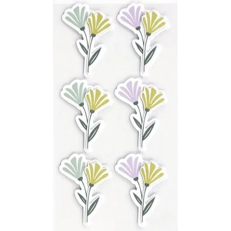 Artoz 3D-Sticker Blumen-Motiv, handgemacht, Schweizer Design, vielseitig einsetzbar für Karten und Dekorationen